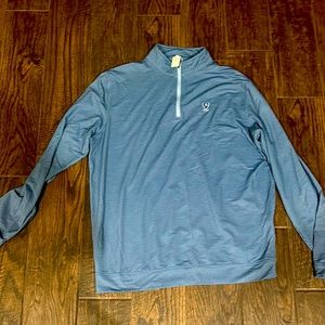 Blue long sleeve Peter Millar golf polo size extra large